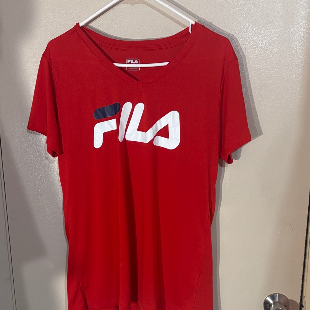 Fila Women's Red Short Sleeve Tee